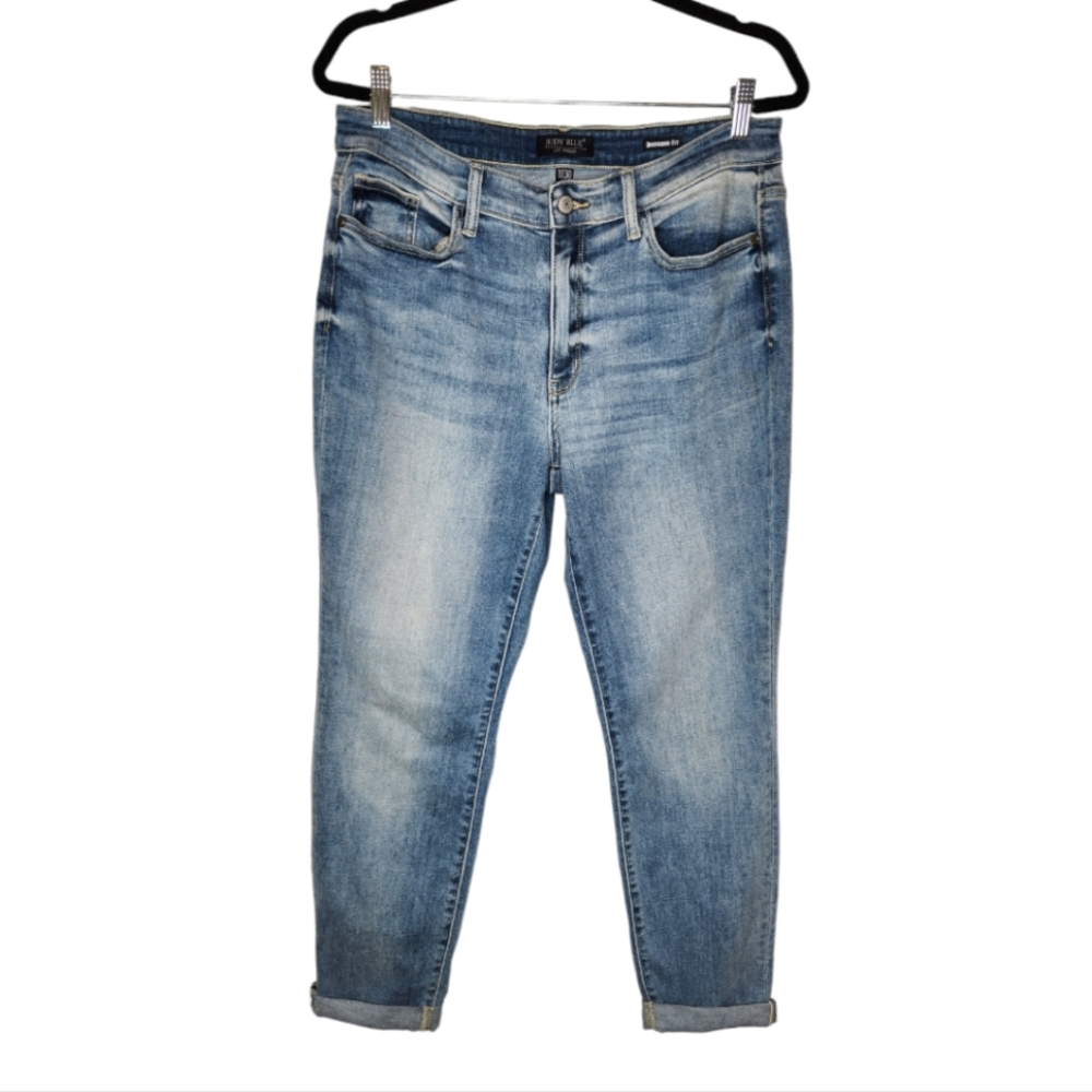 Judy Blue Boyfriend Fit Jeans Rolled Cuffs Size 11/30